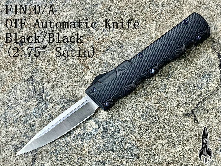 D Rocket Designs 火箭 FIN D/A OTF Automatic Knife Black/Black (2.75